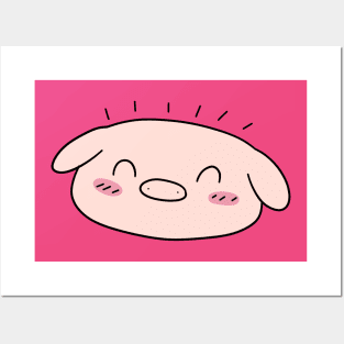 Happy Pig Face Posters and Art